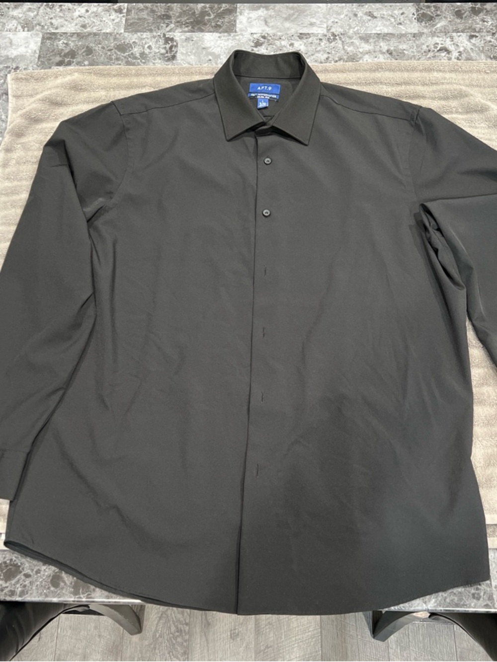 Apt. 9 Black Long-Sleeve Dress Shirt